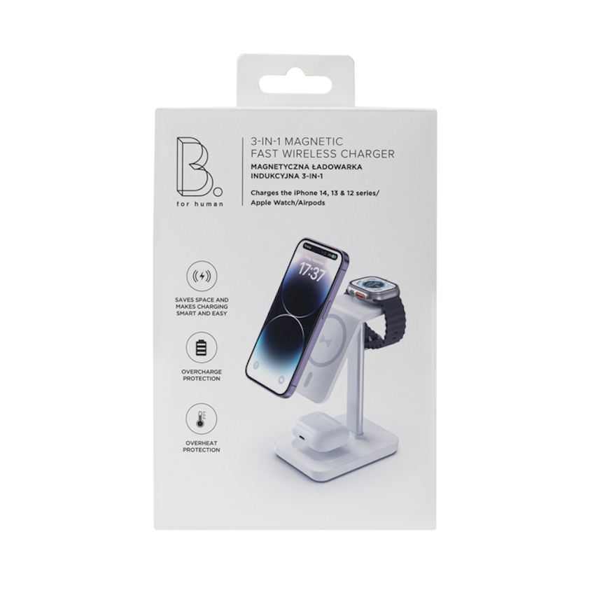 B.On Magnetic Wireless Charger 3in1 MagSafe - ładowarka bezprzewodowa