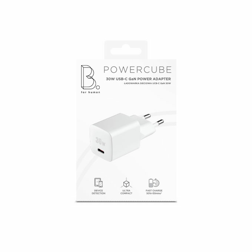 B.On Travel Charger ładowarka sieciowa 30W GaN USB-C (biały)