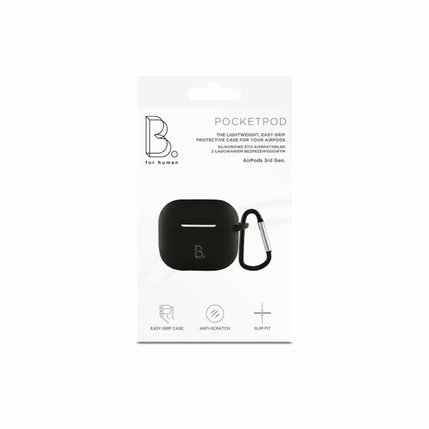 Zdjęcie do “B.Safe Silicone Case Black - etui Airpods 3 Gen”.