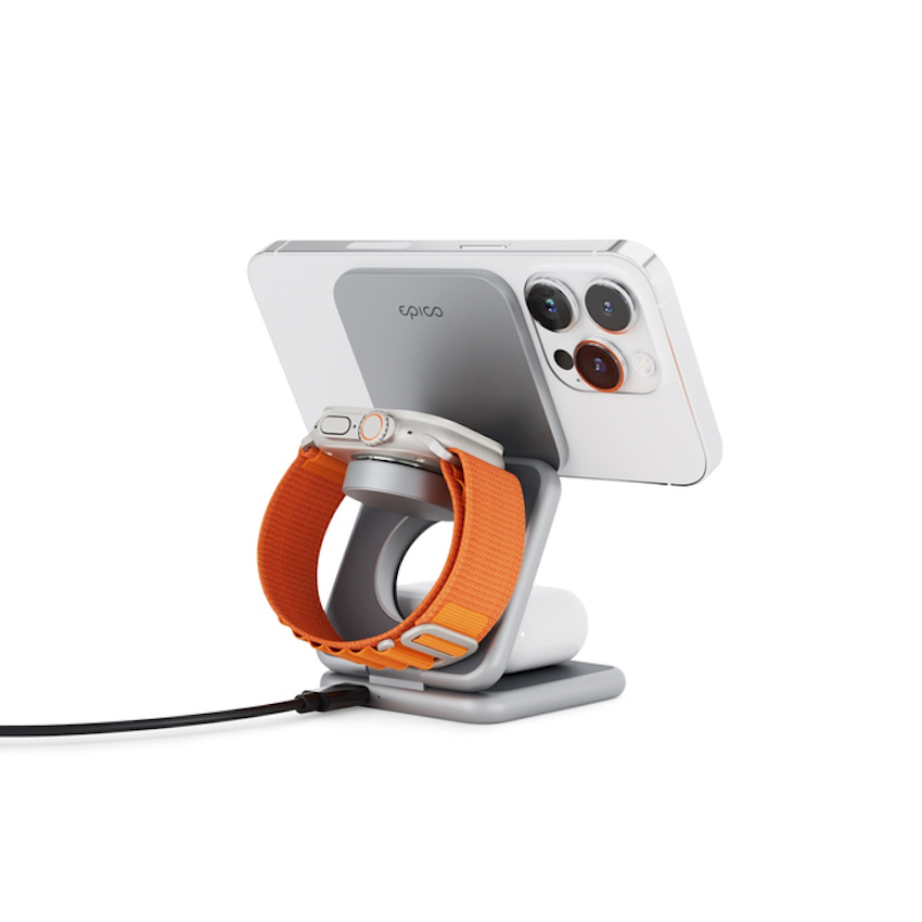 Zdjęcie do “Epico Magsafe Foldable Wireless Charger 3in1 - ładowarka bezprzewodowa”.