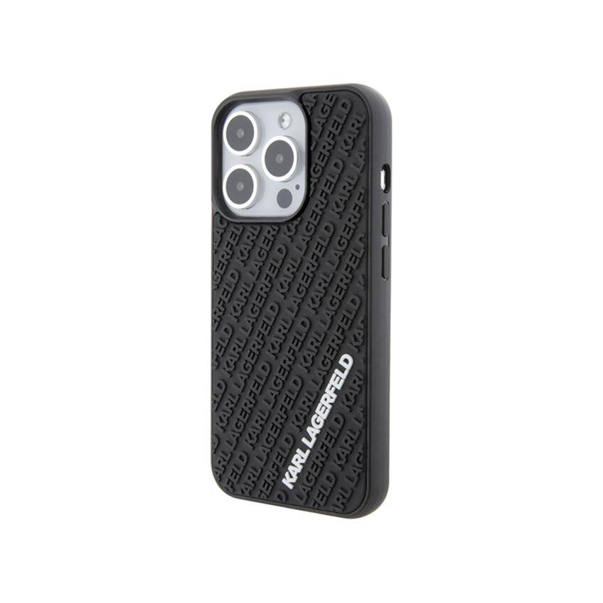 Karl Lagerfeld 3D Rubber Multi Logo Black - etui iPhone 15 Pro