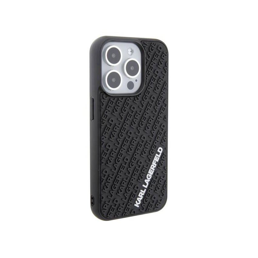 Karl Lagerfeld 3D Rubber Multi Logo Black - etui iPhone 15 Pro