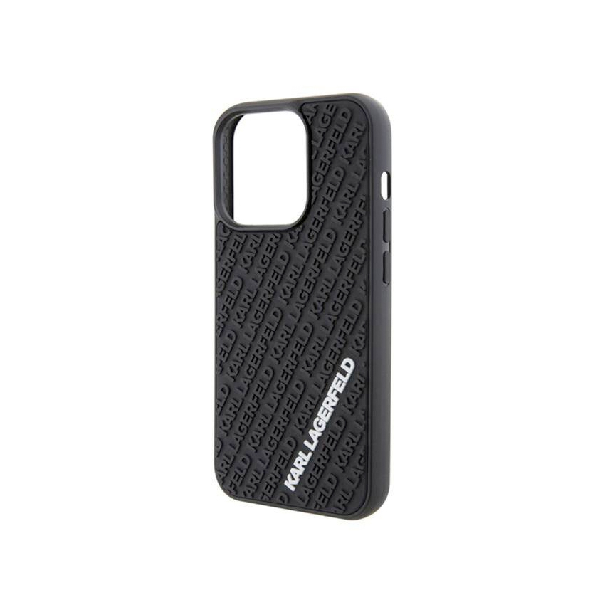 Karl Lagerfeld 3D Rubber Multi Logo Black - etui iPhone 15 Pro