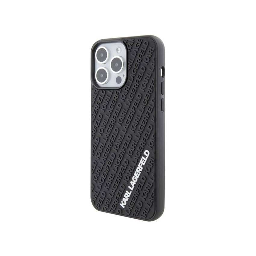 Karl Lagerfeld 3D Rubber Multi Logo Black - etui iPhone 15 Pro Max