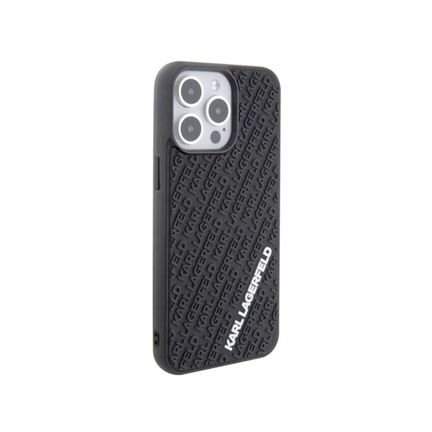 Karl Lagerfeld 3D Rubber Multi Logo Black - etui iPhone 15 Pro Max