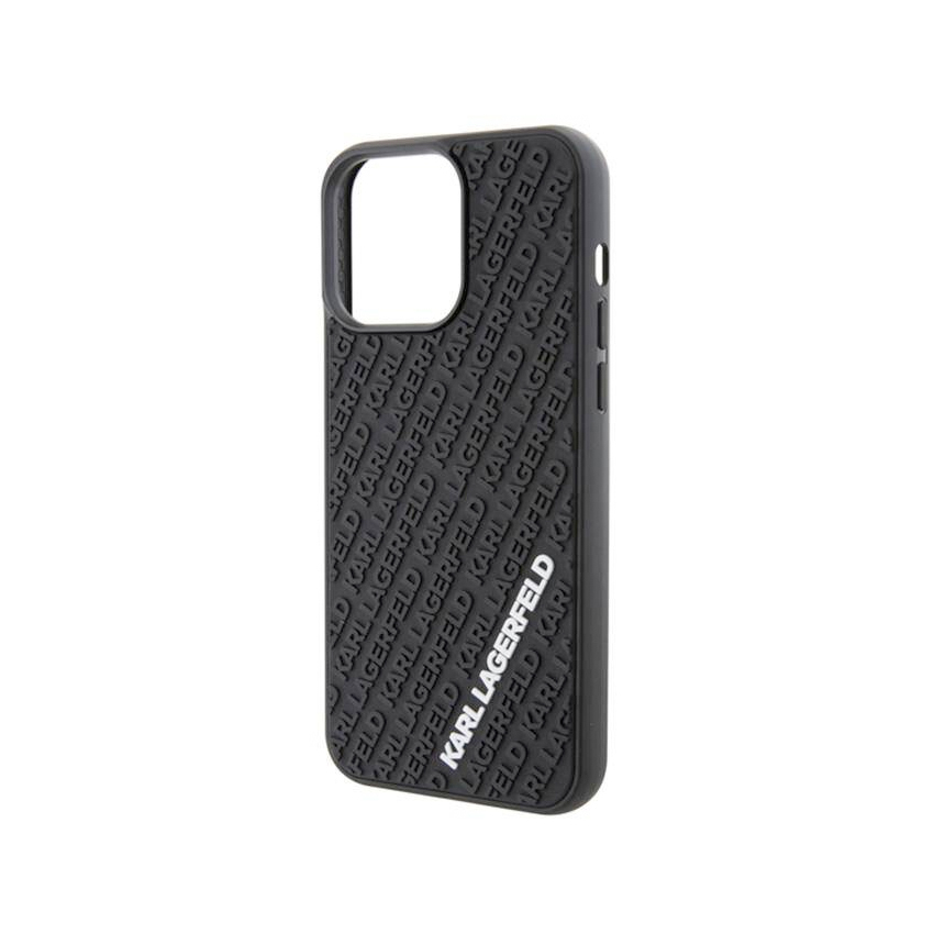 Karl Lagerfeld 3D Rubber Multi Logo Black - etui iPhone 15 Pro Max