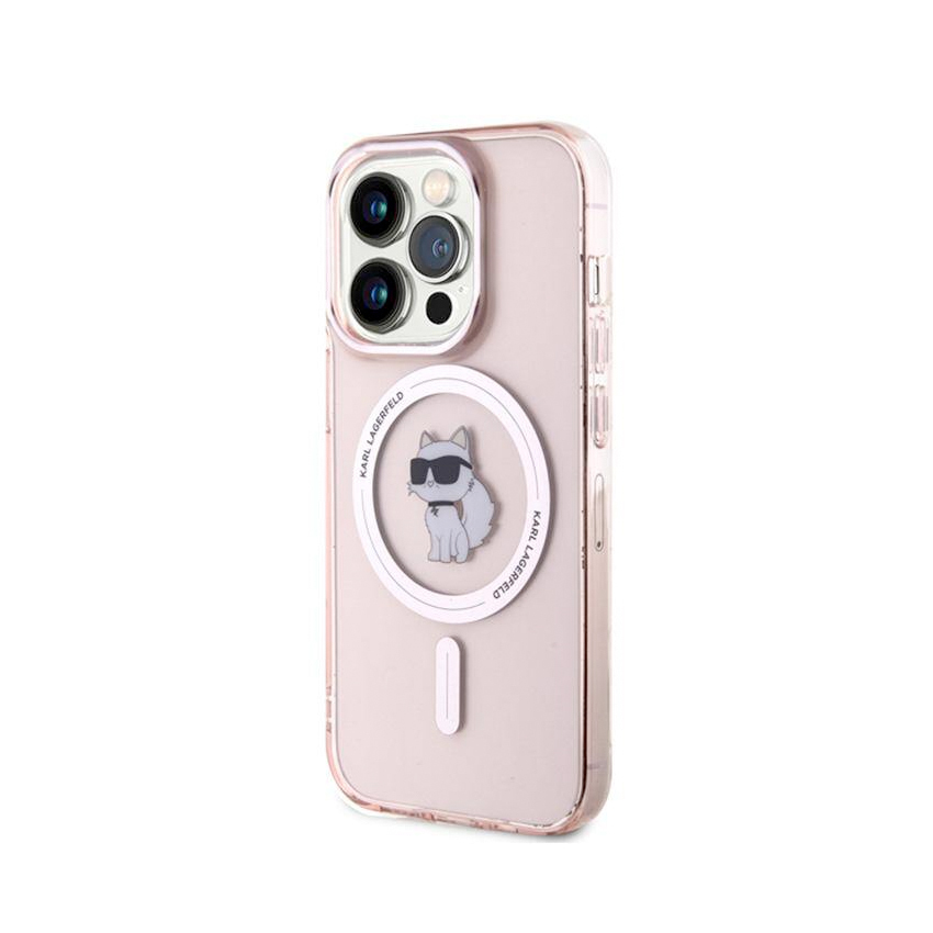 Karl Lagerfeld IML Choupette Pink Magsafe - etui iPhone 15 Pro