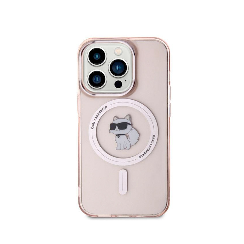 Karl Lagerfeld IML Choupette Pink Magsafe - etui iPhone 15 Pro