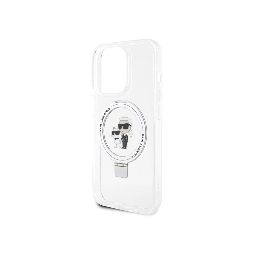 Zdjęcie do “Karl Lagerfeld Ring Stand Karl&Choupettte White Magsafe - etui iPhone 15 Plus/14 Plus”.