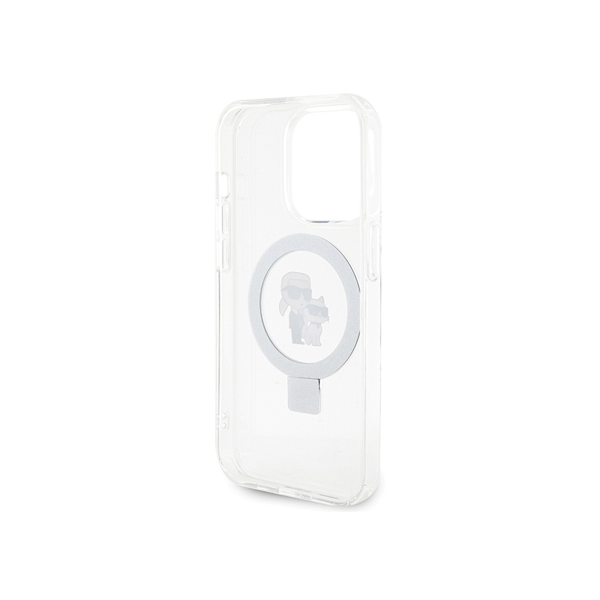 Zdjęcie do “Karl Lagerfeld Ring Stand Karl&Choupettte White Magsafe - etui iPhone 15 Plus/14 Plus”.