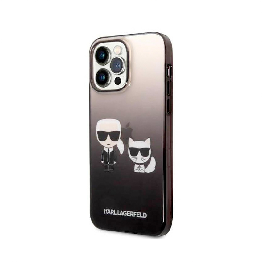 Karl Lagerfeld Ikonik Karl & Choupette Black - etui iPhone 14 Pro