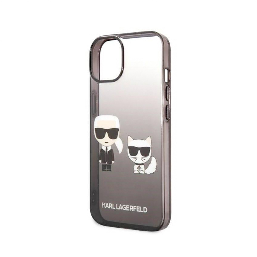 Karl Lagerfeld Ikonik Karl & Choupette Black - etui iPhone 14 Pro