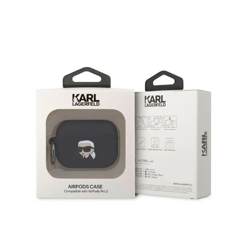 Karl Lagerfeld Karl Head 3D etui AirPods Pro (2. generacji) (czarny)