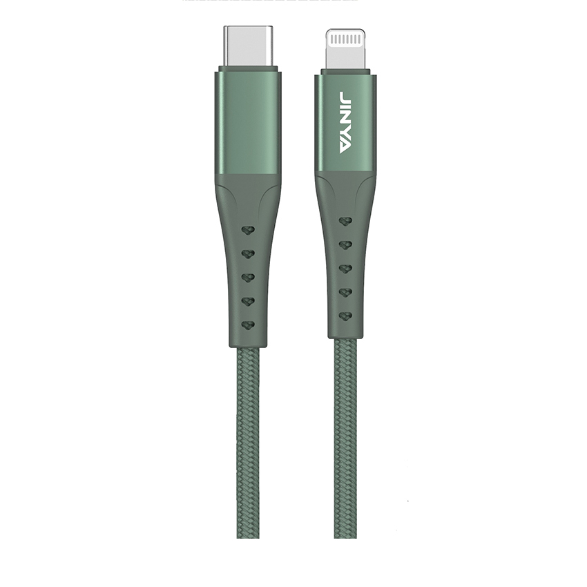 Zdjęcie do “JINYA TechLink 1,8M USB-C Lightning Green - kabel lightning”.