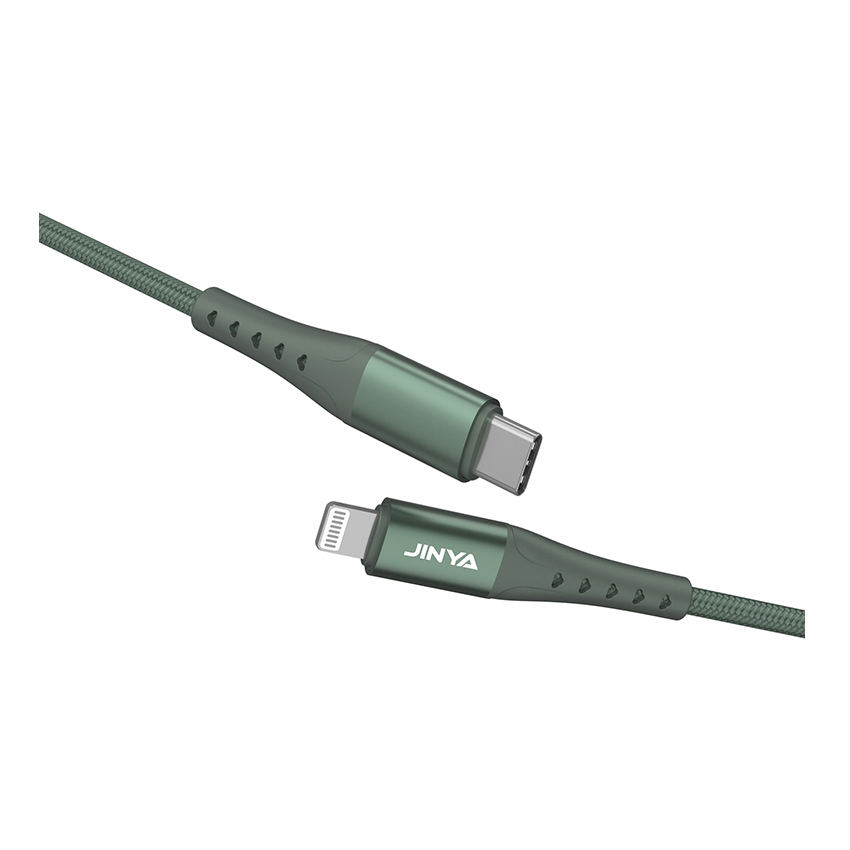 Zdjęcie do “JINYA TechLink 1,8M USB-C Lightning Green - kabel lightning”.