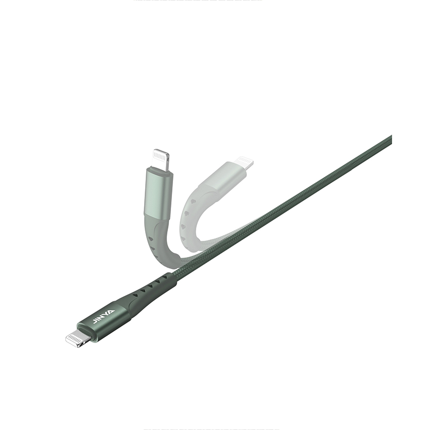 Zdjęcie do “JINYA TechLink 1,8M USB-C Lightning Green - kabel lightning”.