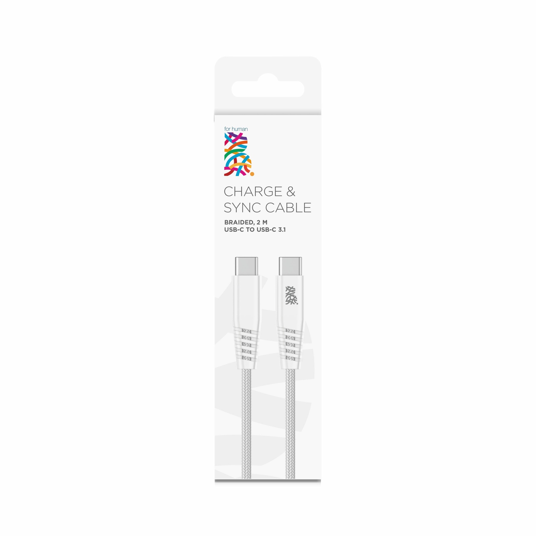 Zdjęcie do “B.On Cotton USB-C to USB-C 2m 80W White - kabel USB-C”.