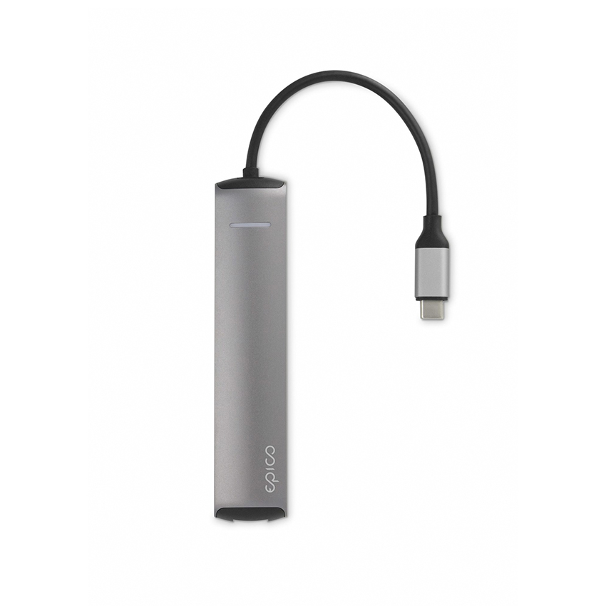 Epico Type-C HUB Slim przejściówka USB-C (gwiezdna szarość)