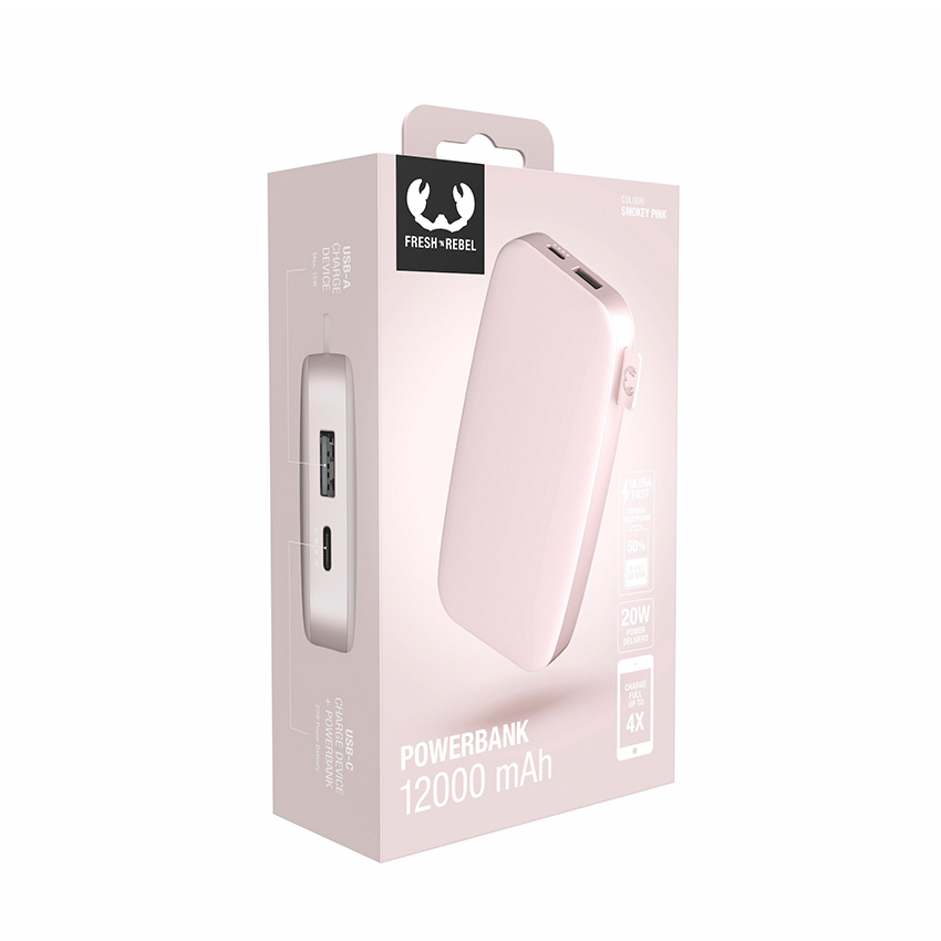 Fresh N Rebel Powerbank 12000 mAh USB-C (Smokey Pink)