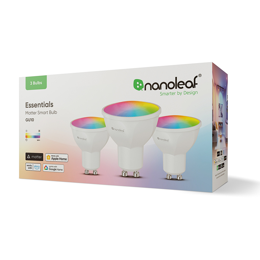 Zdjęcie do “Nanoleaf Essentials Smart Bulbs GU10 - 3x żarówka”.
