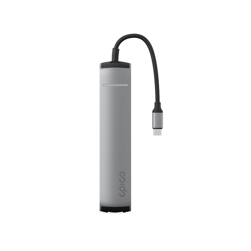 Zdjęcie do “Epico Slim 6in1 space grey - przejściówka USB-C”.