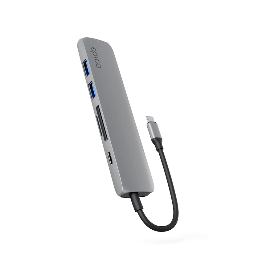 Epico Mini Aluminium 6in1 hub - przejściówka USB-C (gwiezdny szary)