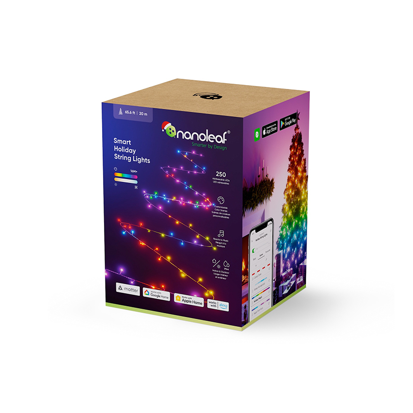 Zdjęcie do “Nanoleaf 1D IP44 Starter Kit 20m - zewnętrzny łańcuch świetlny z kontrolerem”.