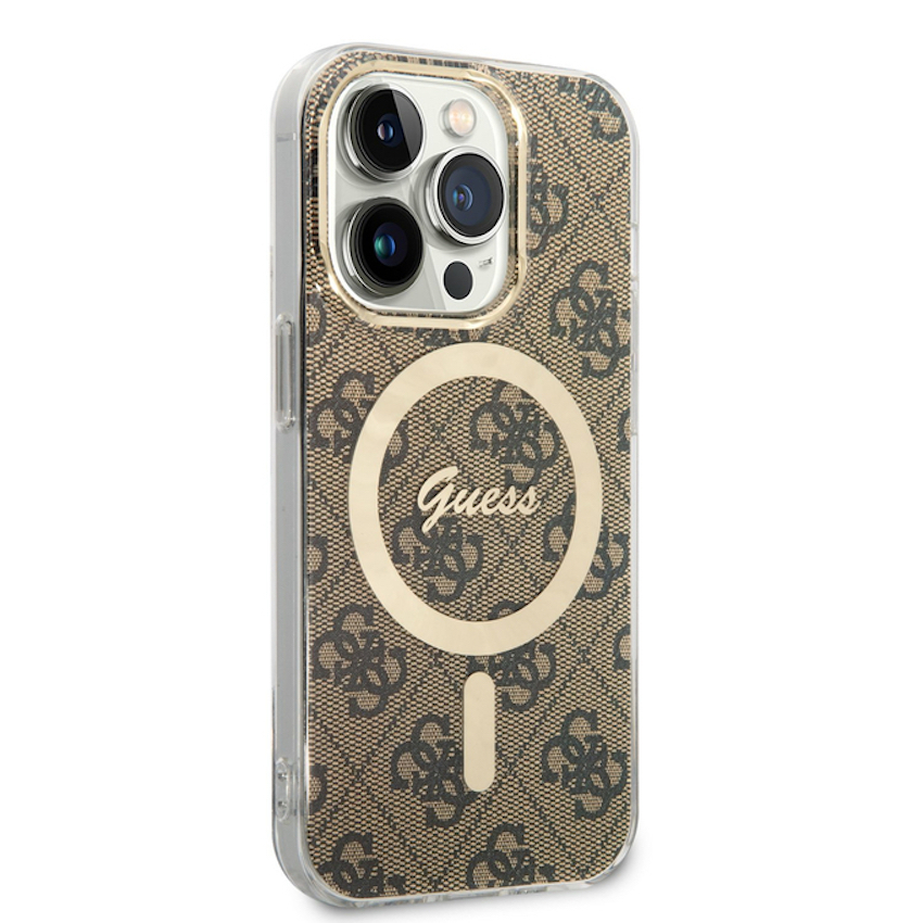 Zdjęcie do “Guess IML 4G Brown Magsafe - etui iPhone 15 Pro”.