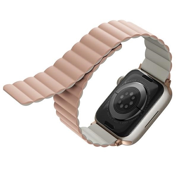 Zdjęcie do “UNIQ Revix Reversible Magnetic różowy beżowy - pasek Apple Watch 38/40/41mm”.