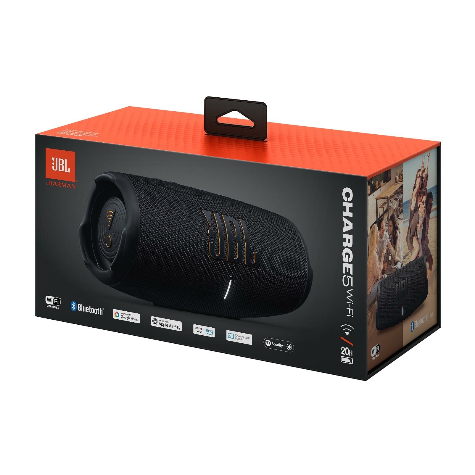JBL Charge 5 WiFi Black - głośnik przenośny z AirPlay 2