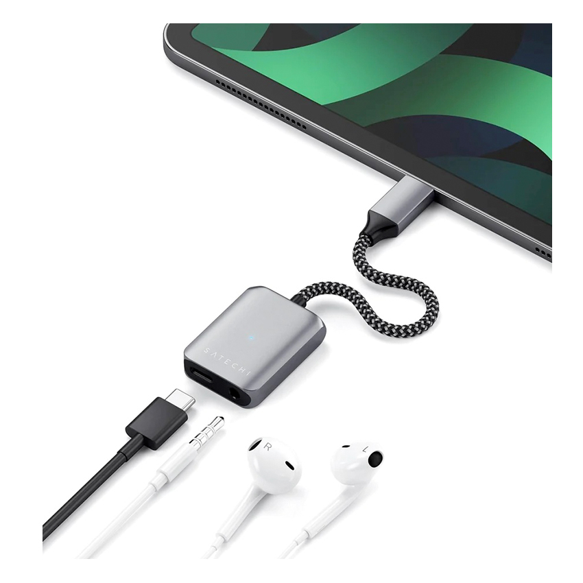Zdjęcie do “Satechi USB-C-3.5mm Audio PD - przejściówka USB-C”.
