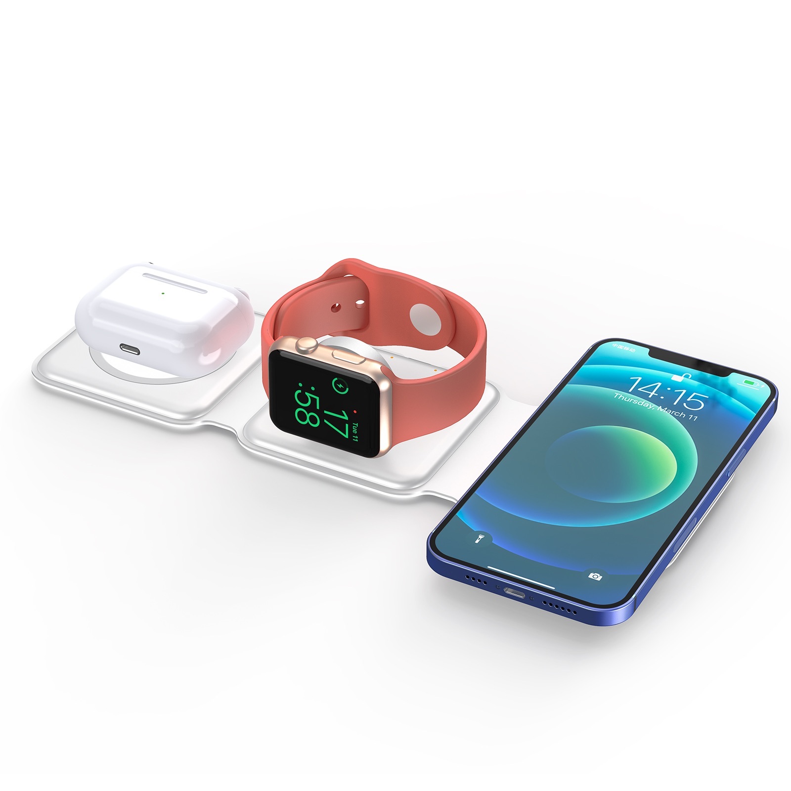 B.On Magnetic Wireless Charger 3in1 Magsafe White - ładowarka bezprzewodowa