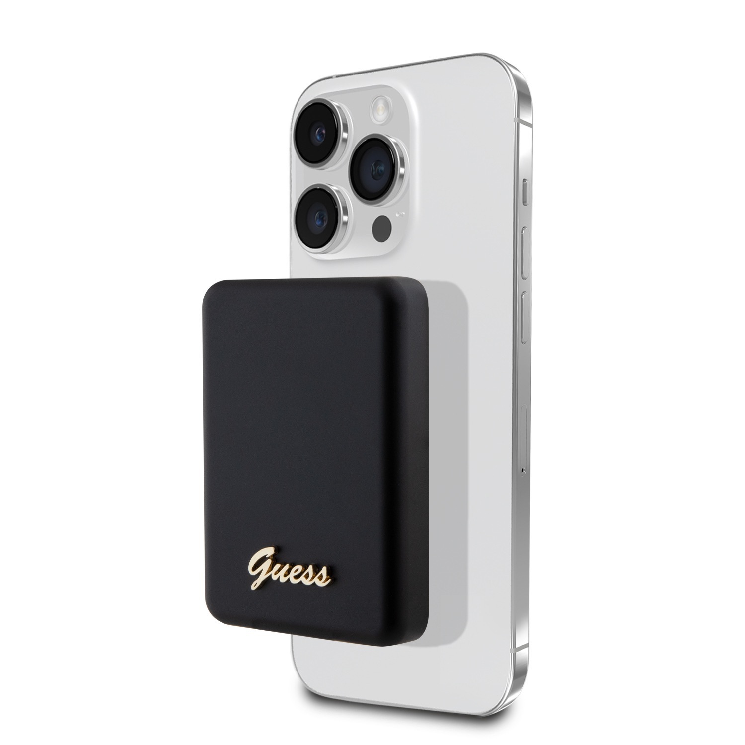 Zdjęcie do “Guess Metal Script Logo MagSafe 5W 3000mAh czarny - powerbank”.