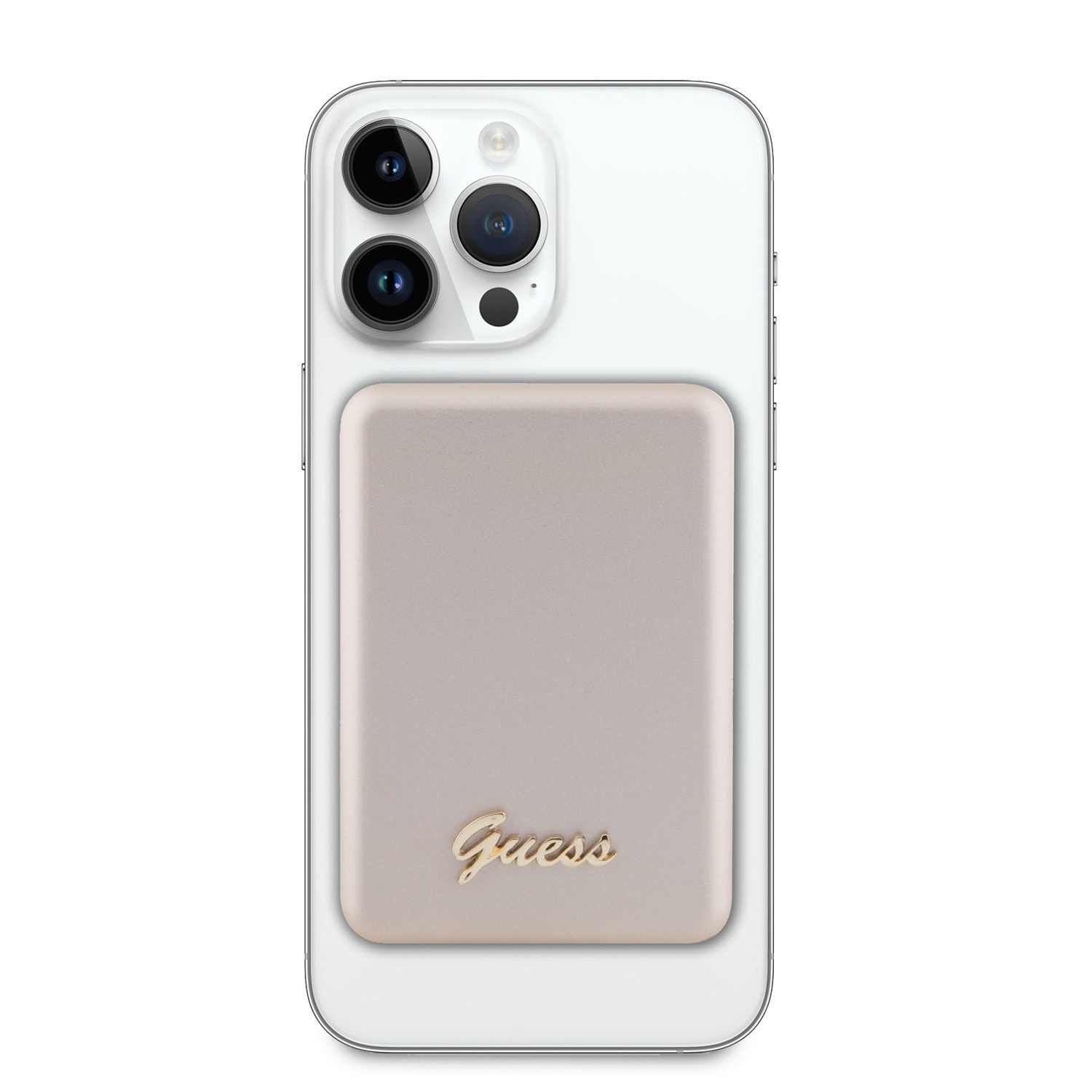 Zdjęcie do “Guess Metal Script Logo MagSafe 5W 3000mAh złoty - powerbank”.
