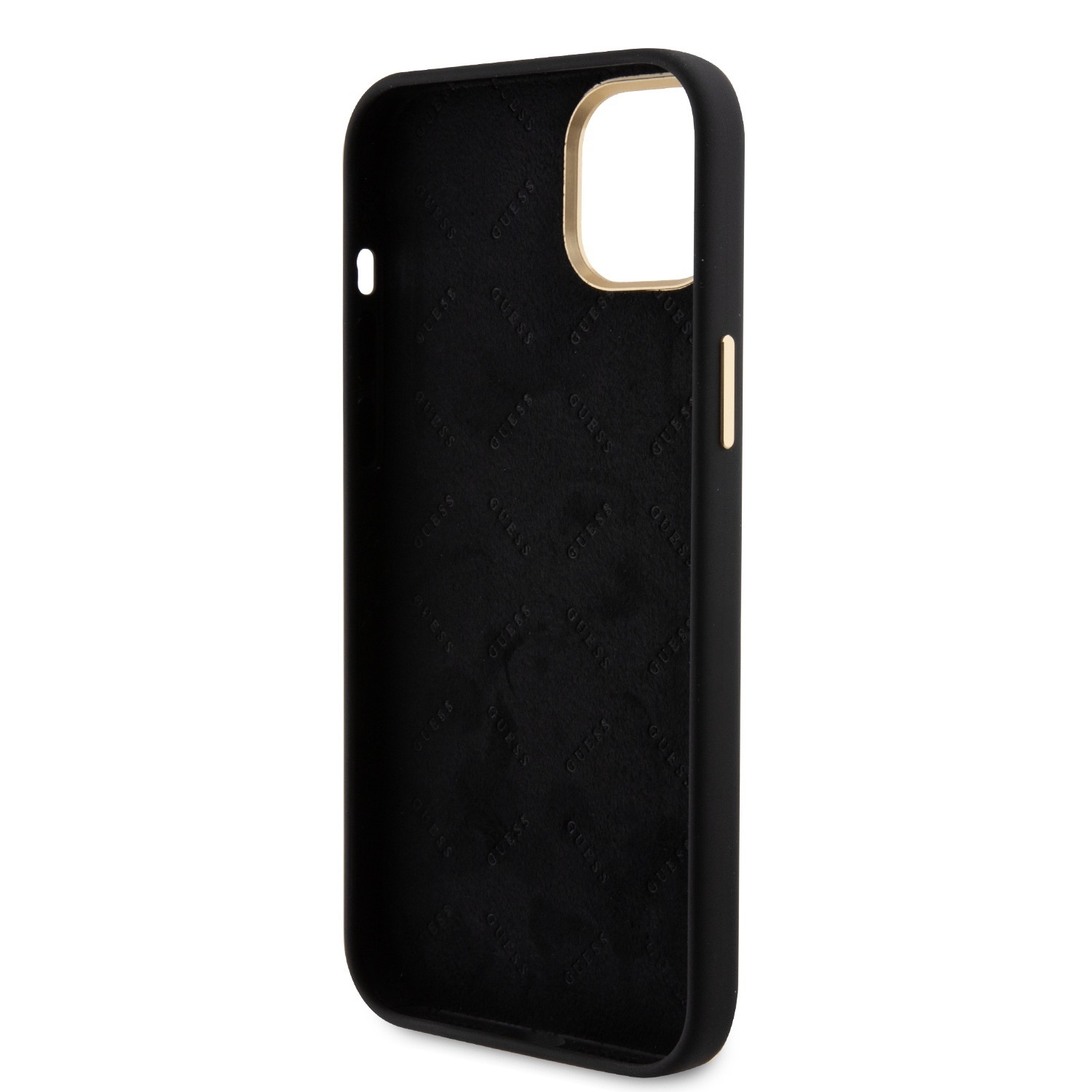 Guess Silicone Logo Strass 4G Black - etui iPhone 15/14/13