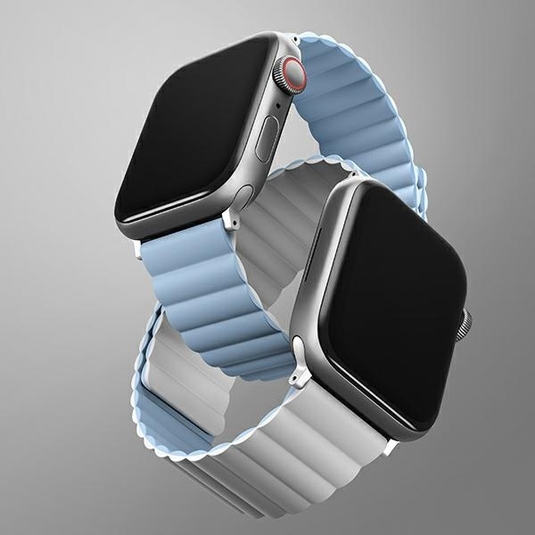 Zdjęcie do “UNIQ Revix Reversible Magnetic biały niebieski - pasek Apple Watch 38/40/41mm”.