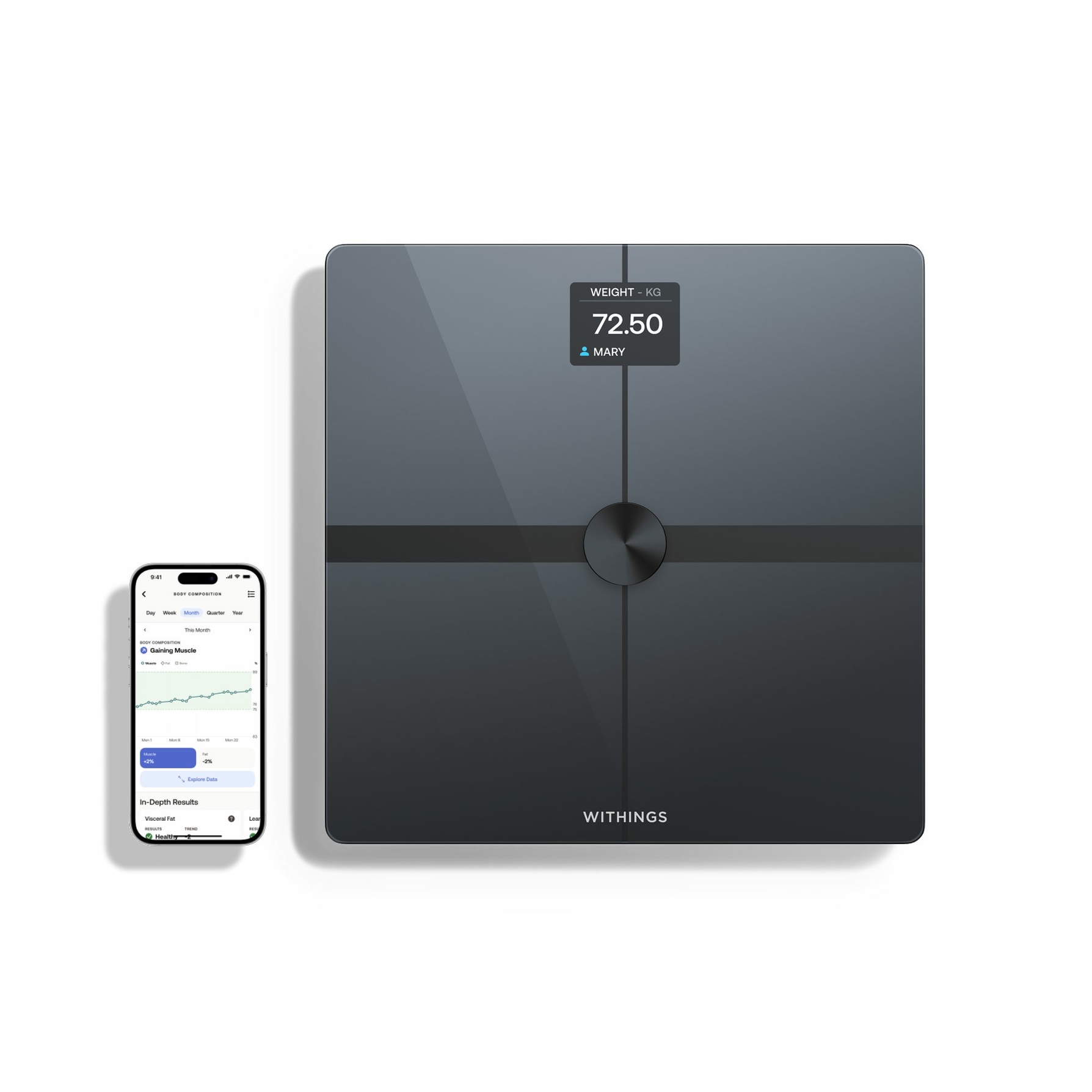 Zdjęcie do “Withings Body Smart - waga z analizą składu masy ciała (black)”.