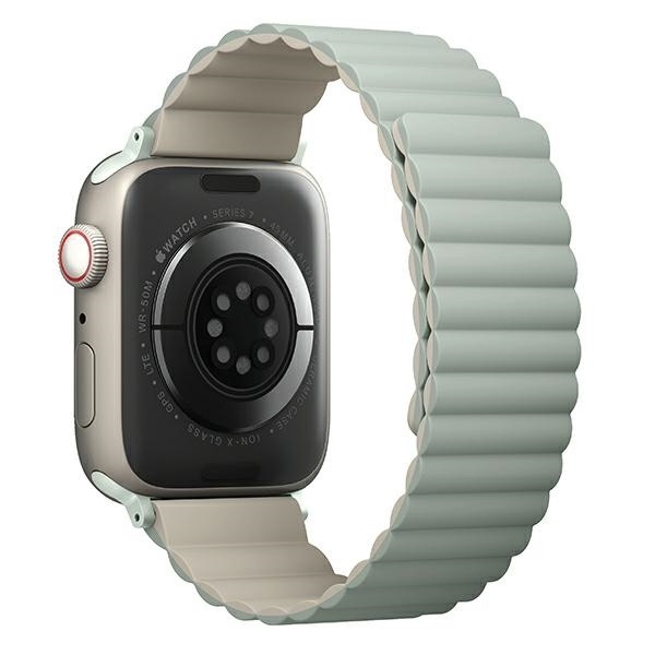 UNIQ Revix Reversible Magnetic zielony beżowy - pasek Apple Watch 38/40/41mm