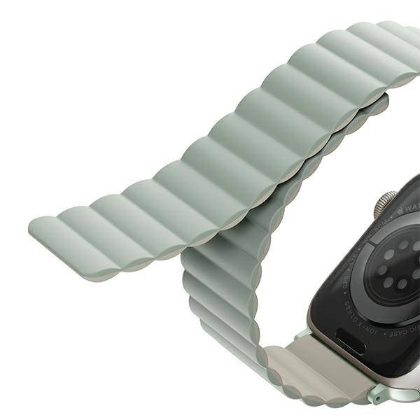 UNIQ Revix Reversible Magnetic zielony beżowy - pasek Apple Watch 38/40/41mm