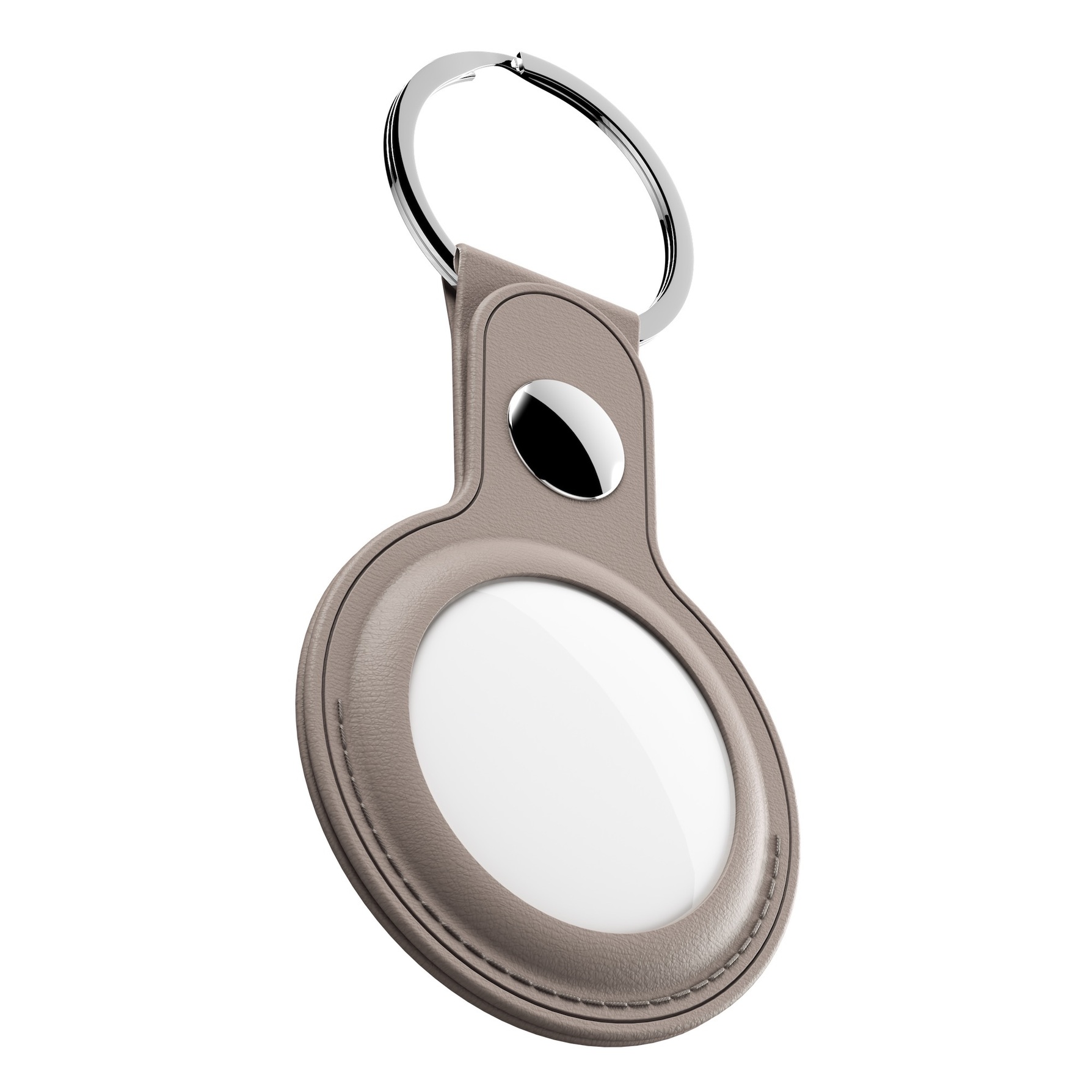 KeyBudz AirTag Keyring Sandy Beige - skórzane etui ochronne do AirTag