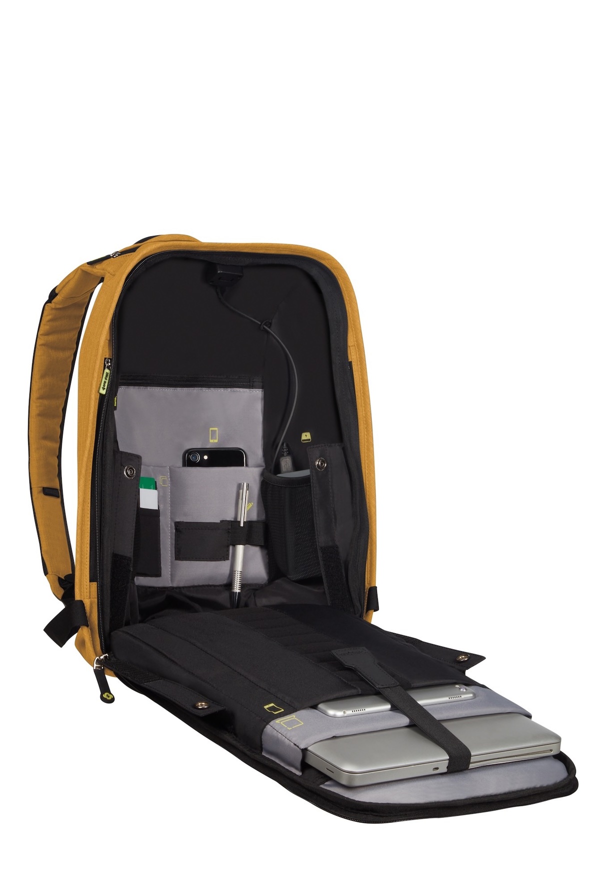 Zdjęcie do “Samsonite Securipark Yellow 15,6" - plecak”.