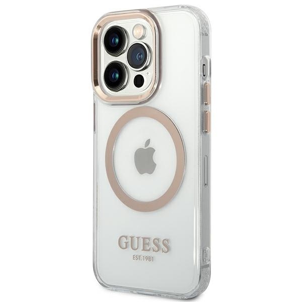 Zdjęcie do “Guess Metal Outline Gold Magsafe - etui iPhone 14 Pro”.