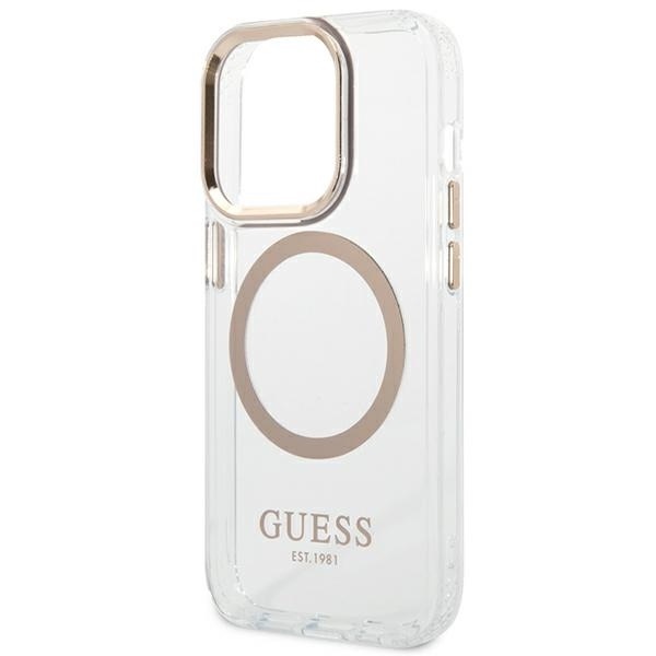 Zdjęcie do “Guess Metal Outline Gold Magsafe - etui iPhone 14 Pro”.