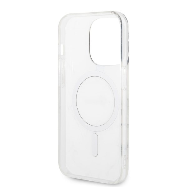 Guess Zestaw Etui Magsafe + Charger 4G Gold White - zestaw etui iPhone 14 Pro i ładowarka