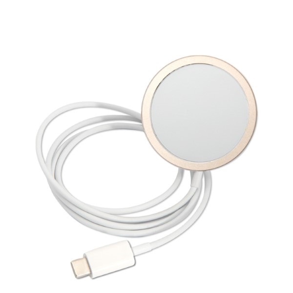 Guess Zestaw Etui Magsafe + Charger 4G Gold White - zestaw etui iPhone 14 Pro i ładowarka