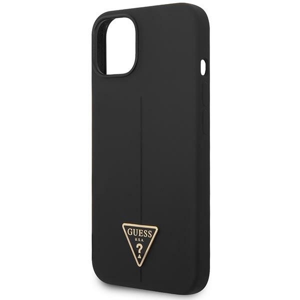 Zdjęcie do “Guess Silicone Triangle Black - etui iPhone 14”.
