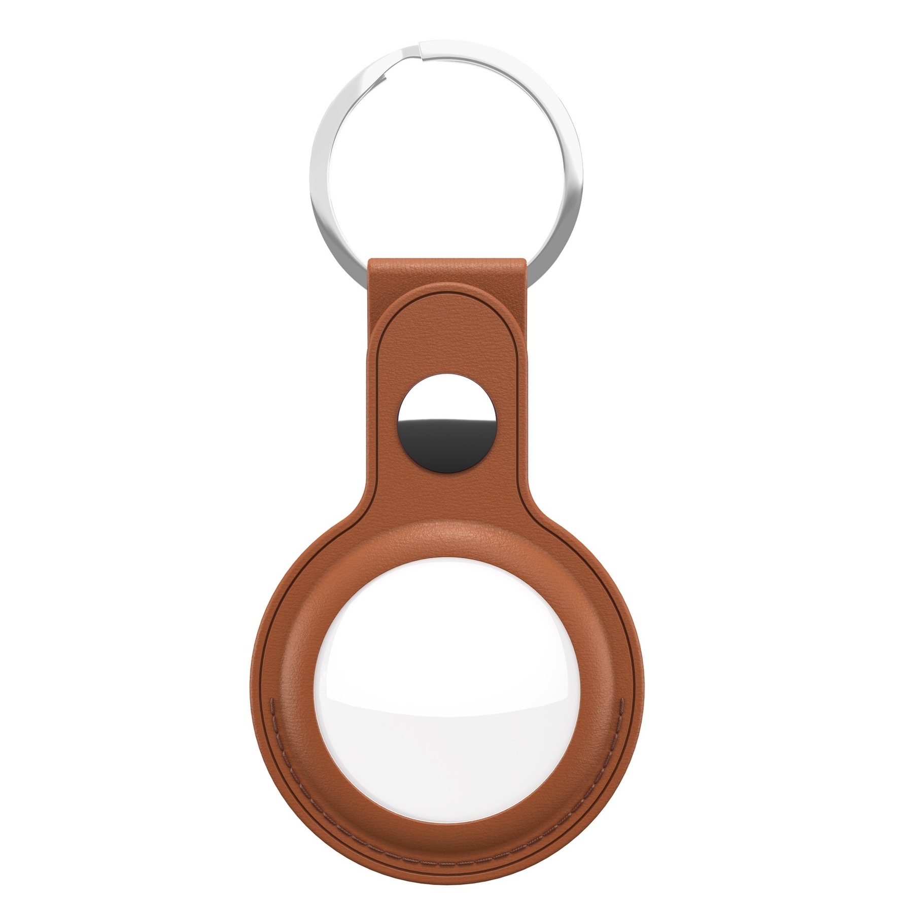 KeyBudz AirTag Keyring Tan - skórzane etui ochronne do AirTag