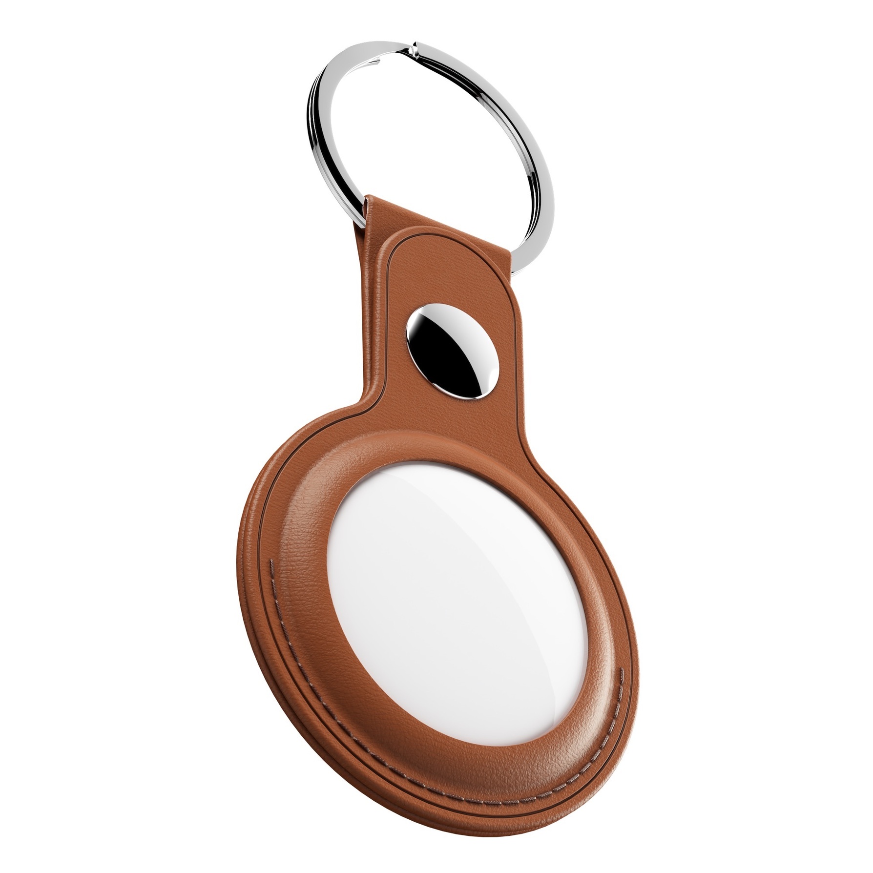 KeyBudz AirTag Keyring Tan - skórzane etui ochronne do AirTag