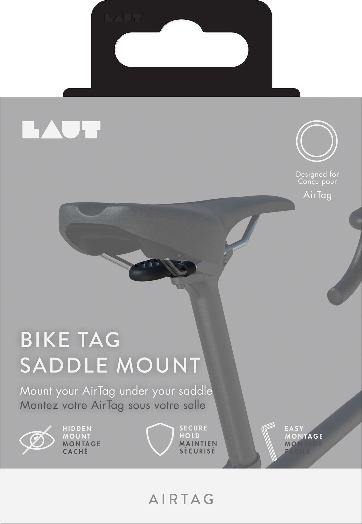 Zdjęcie do “LAUT Bike Tag Saddle Mount - uchwyt do AirTag”.