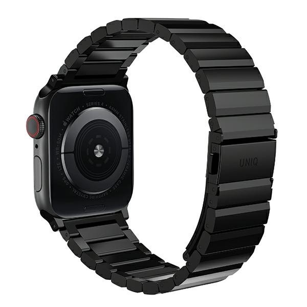 Zdjęcie do “UNIQ Strova Stainless Stell Black - pasek dla Apple Watch 42/44 mm”.